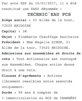 technic eau pcs